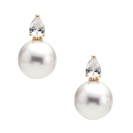 Crystal Earrings With Pearls lusia