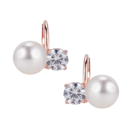 Crystal Earrings With Pearls lily